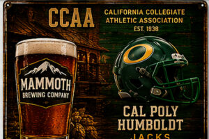 Cal Poly Humboldt Jacks CCAA Beer-Themed Wall Sign