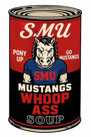 SMU Mustangs Whoop Ass Soup Can Style Wall Art