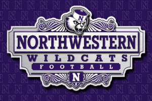 Northwestern Wildcats Football Decorative Wall Sign