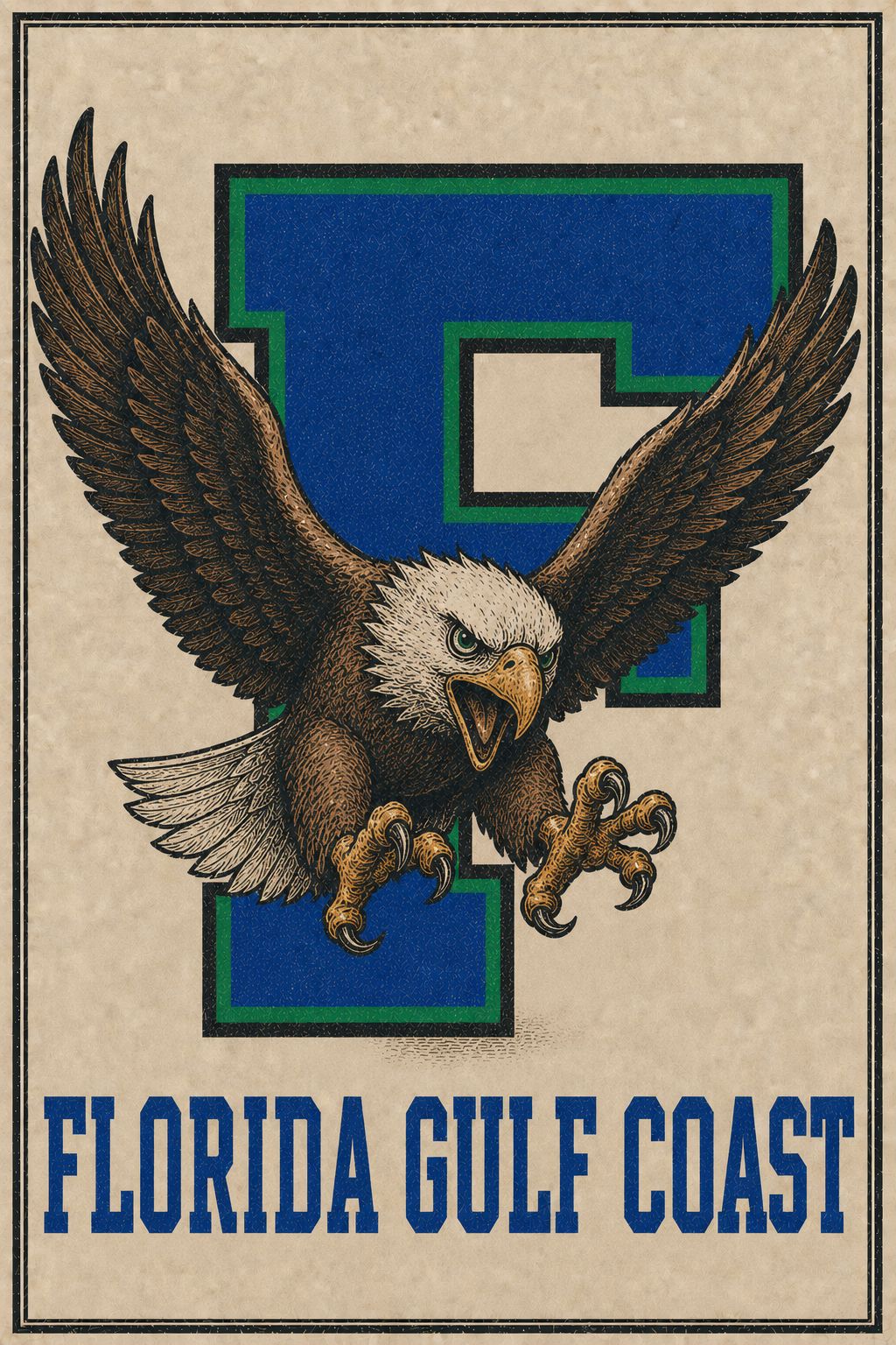 Florida Gulf Coast Eagle Graphic Wall Art