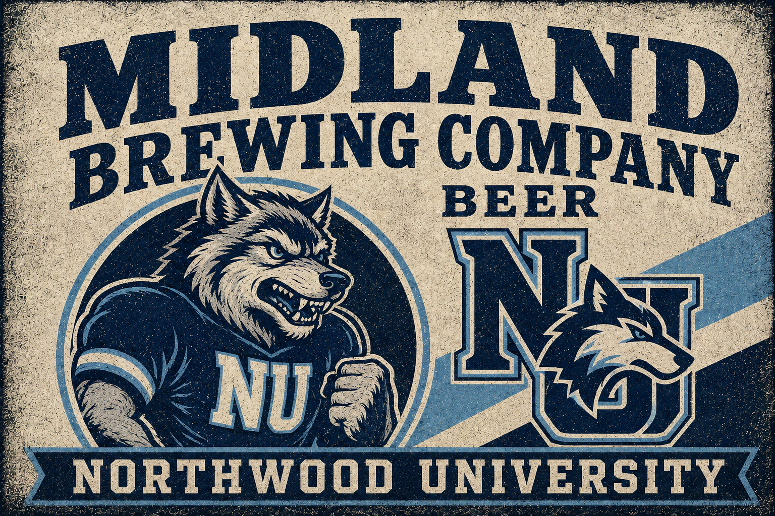 Midland Brewing Company Northwood University Wolf Wall Art
