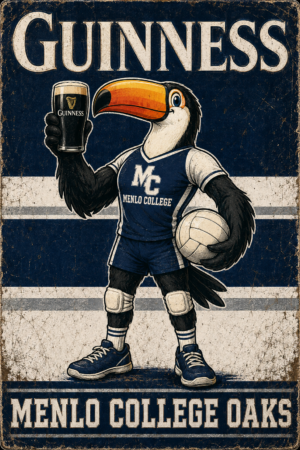 Guinness Menlo College Oaks Toucan Sports Wall Art