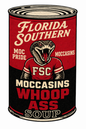 Florida Southern Moccasins Vintage-Style Soup Can Graphic