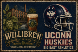 Willibrew UConn Huskies Big East Vintage-Style Wall Art