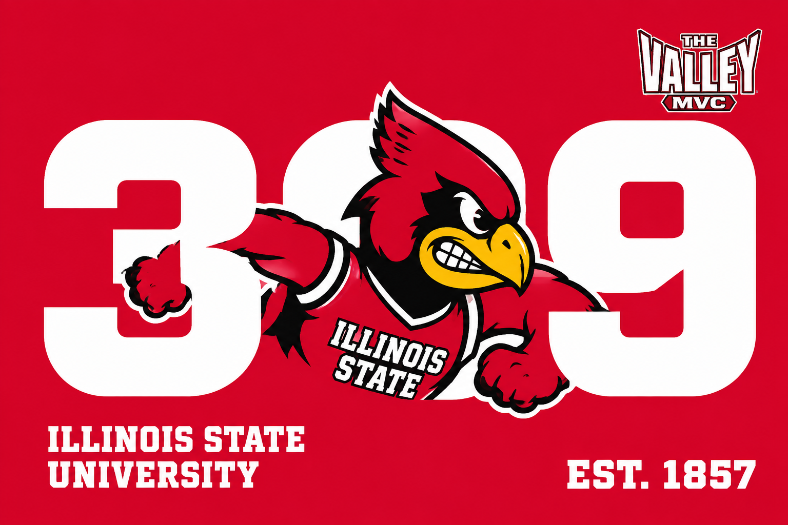 Illinois State Redbirds 39 Cardinal Graphic Wall Art