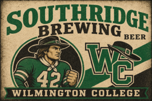 Wilmington College Southern Brewing Football Wall Art