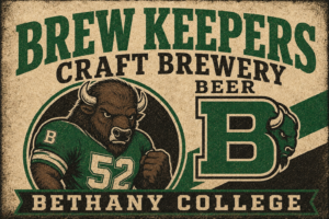 Bethany College Brew Keepers Bison Vintage-Style Wall Art