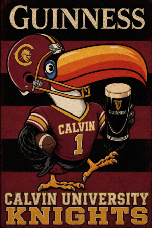 Guinness Calvin University Knights Vintage-Style Wall Art