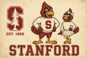 Vintage-Style Stanford Cardinal Mascot Wall Art