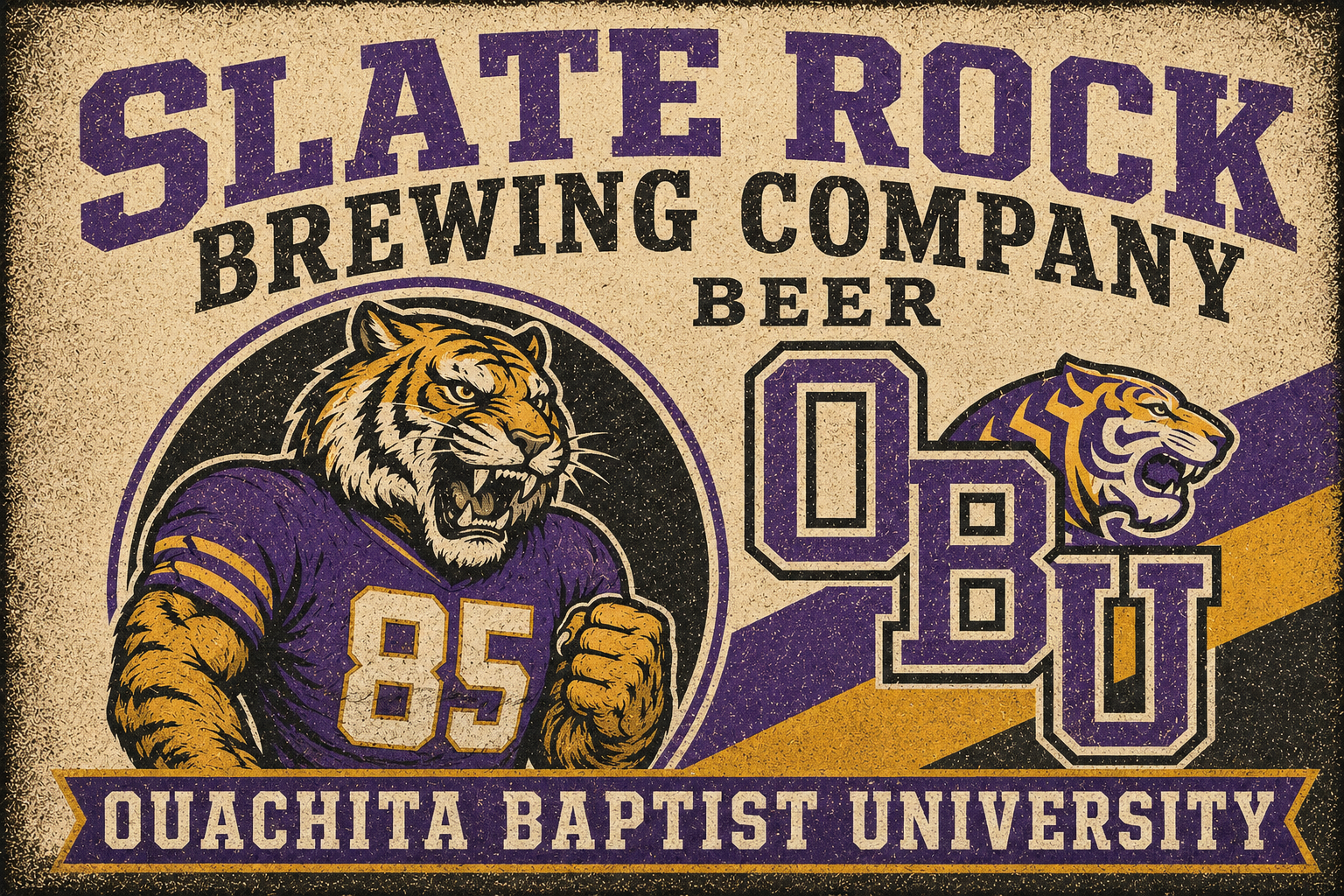 Slate Rock Brewing Company OBU Tiger 85 Wall Art