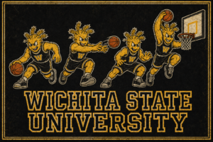 Wichita State Basketball Vintage-Style Wall Art