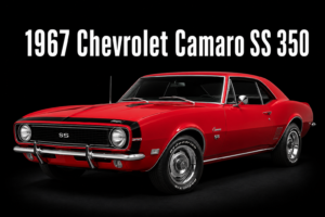 1967 Chevrolet Camaro SS 350 Red Muscle Car Wall Art