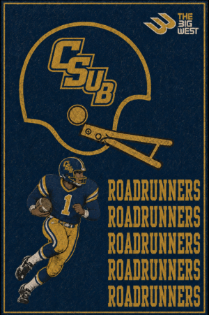 CSUB Roadrunners Football Vintage-Style Wall Art