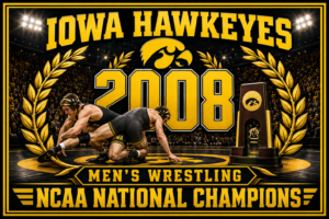 Iowa Hawkeyes 2008 Men's Wrestling Wall Art