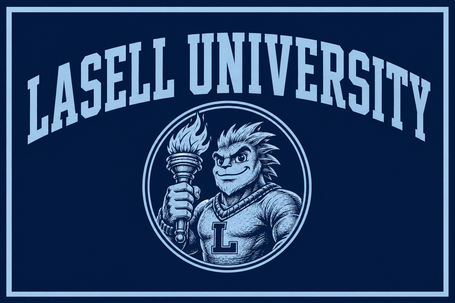 Lasell University Hedgehog Mascot Wall Art