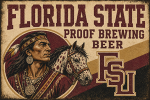 Florida State Proof Brewing Beer Vintage-Style Wall Art