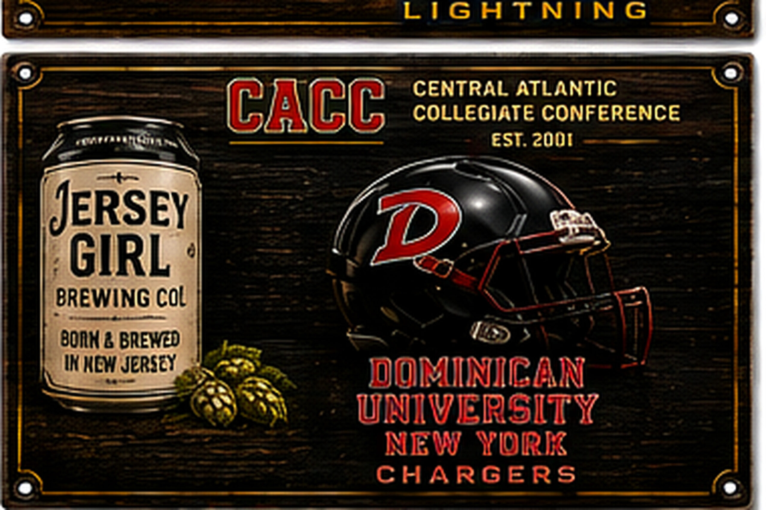 Dominican University Chargers Vintage-Style Wall Sign