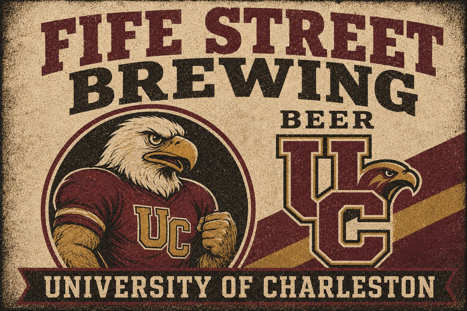 Vintage-Style University of Charleston Eagle Wall Art