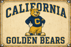 California Golden Bears Vintage-Style Bear Wall Sign