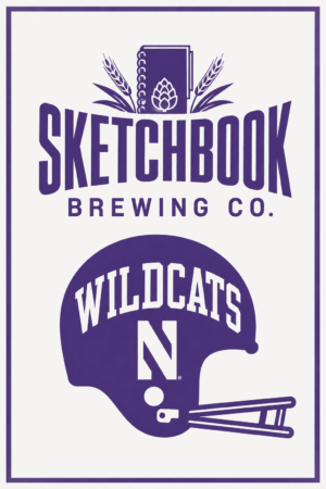 Sketchbook Brewing Co. Wildcats Helmet Wall Art
