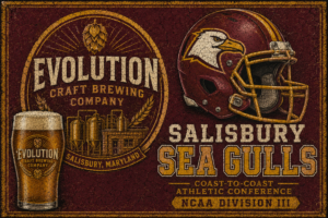 Evolution Craft Brewing Salisbury Sea Gulls Vintage-Style Sign