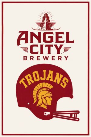 Angel City Brewery Trojans Football Poster