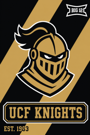 UCF Knights Black Gold Knight Graphic Wall Art