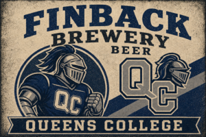 Finback Brewery Beer Queens College Knight Graphic Wall Art