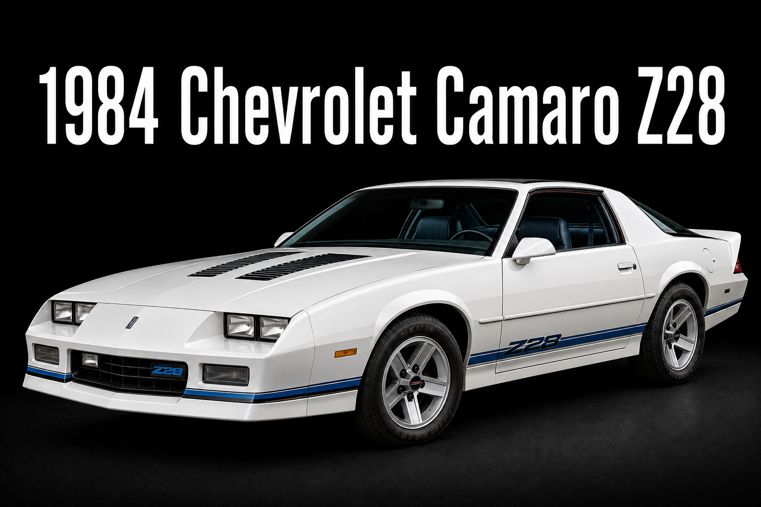 1984 Chevrolet Camaro Z28 White Automotive Wall Art