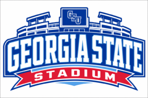 Georgia State Stadium Blue, White & Red Graphic