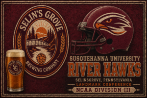 River Hawks Vintage-Style Selinsgrove Brewing Wall Art