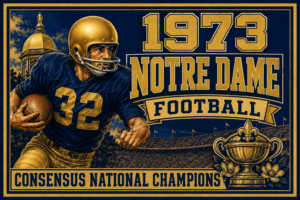 1973 Notre Dame Football Consensus National Champions Wall Art