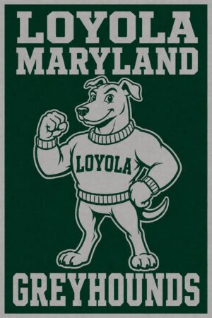Loyola Maryland Greyhounds Bulldog Graphic Wall Art