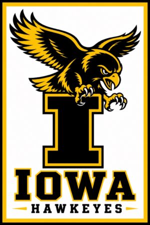 Iowa Hawkeyes Eagle Graphic Wall Art