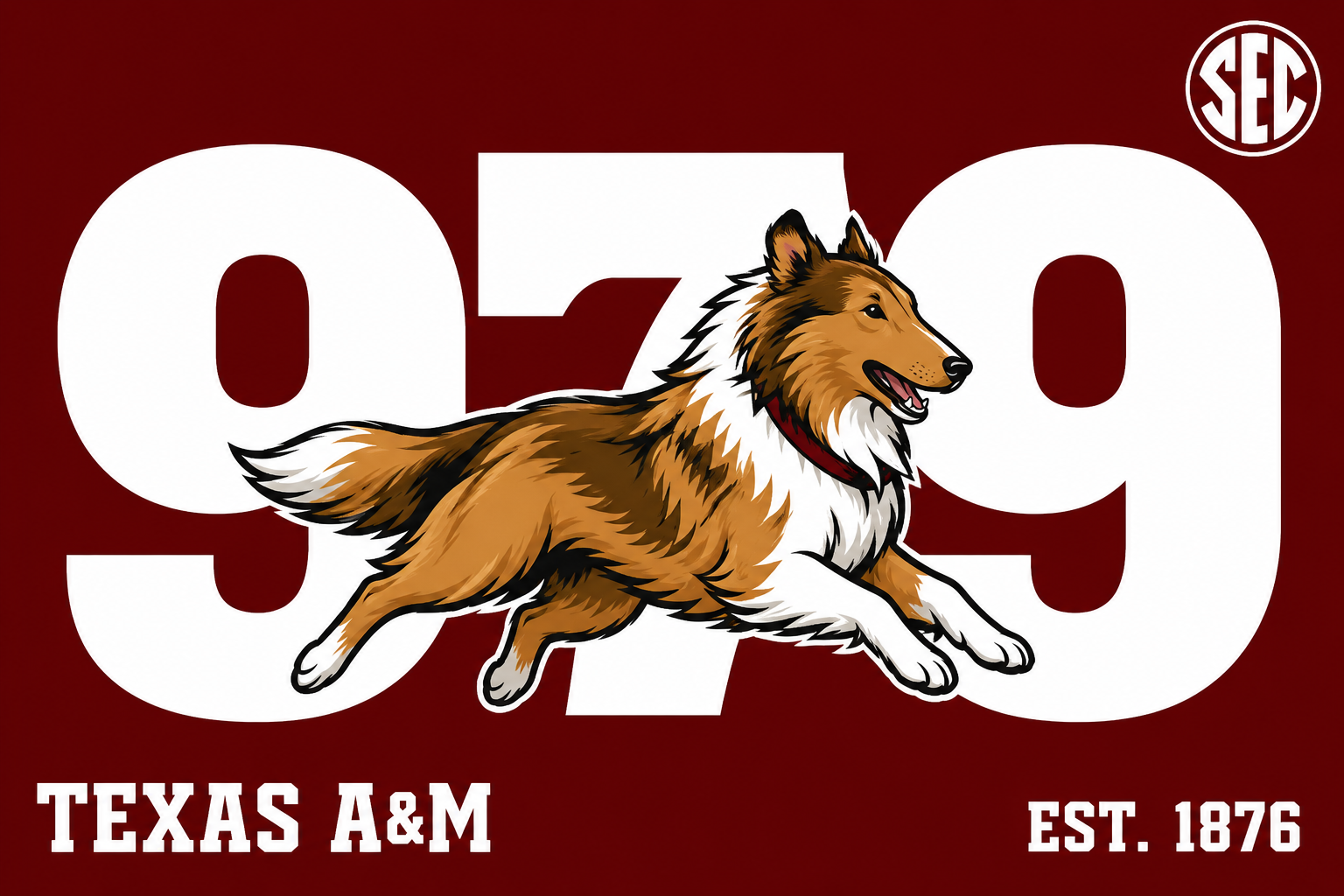Texas A&M Collie SEC Sports-Themed Wall Art
