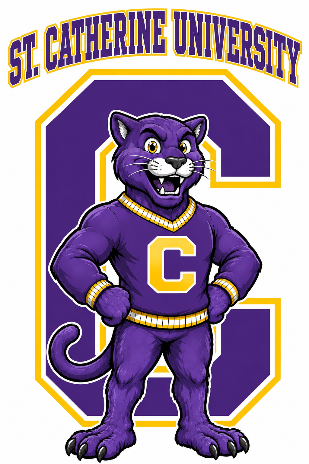 St. Catherine University Purple Panther Graphic
