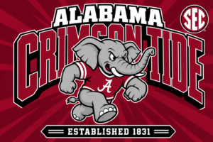 Alabama Crimson Tide Elephant Graphic Print