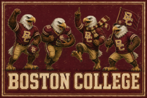 Boston College Eagles Vintage-Inspired Football Wall Art