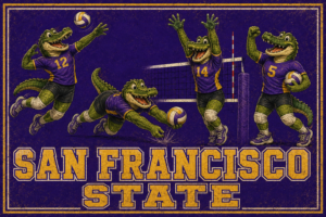 San Francisco State Crocodile Volleyball Team Wall Art