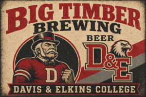 Big Timber Brewing Davis & Elkins College Vintage-Style Wall Art