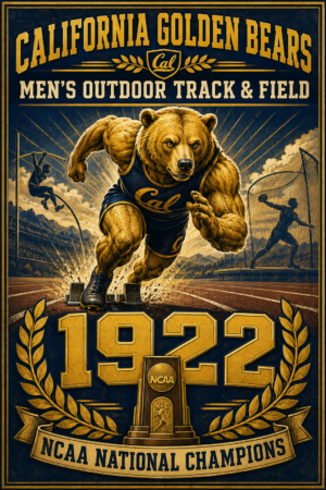California Golden Bears 1922 Track & Field Championship Wall Art