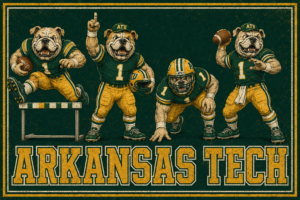 Arkansas Tech Bulldogs Football Vintage-Style Wall Art