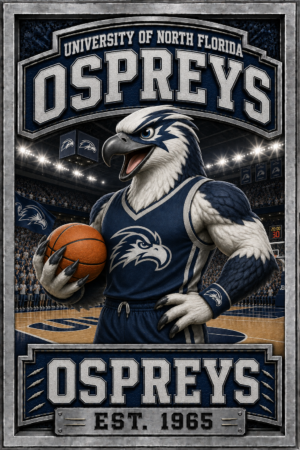 University of North Florida Ospreys Basketball Wall Art