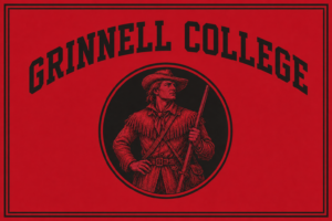 Grinnell College Western Cowboy Red and Black Wall Art