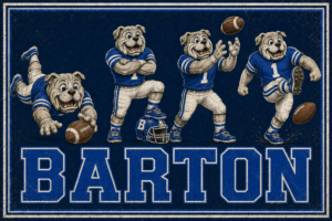 Barton Bulldogs Football Team Vintage-Style Wall Art