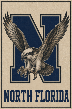 North Florida Eagle Vintage-Inspired Wall Art Print
