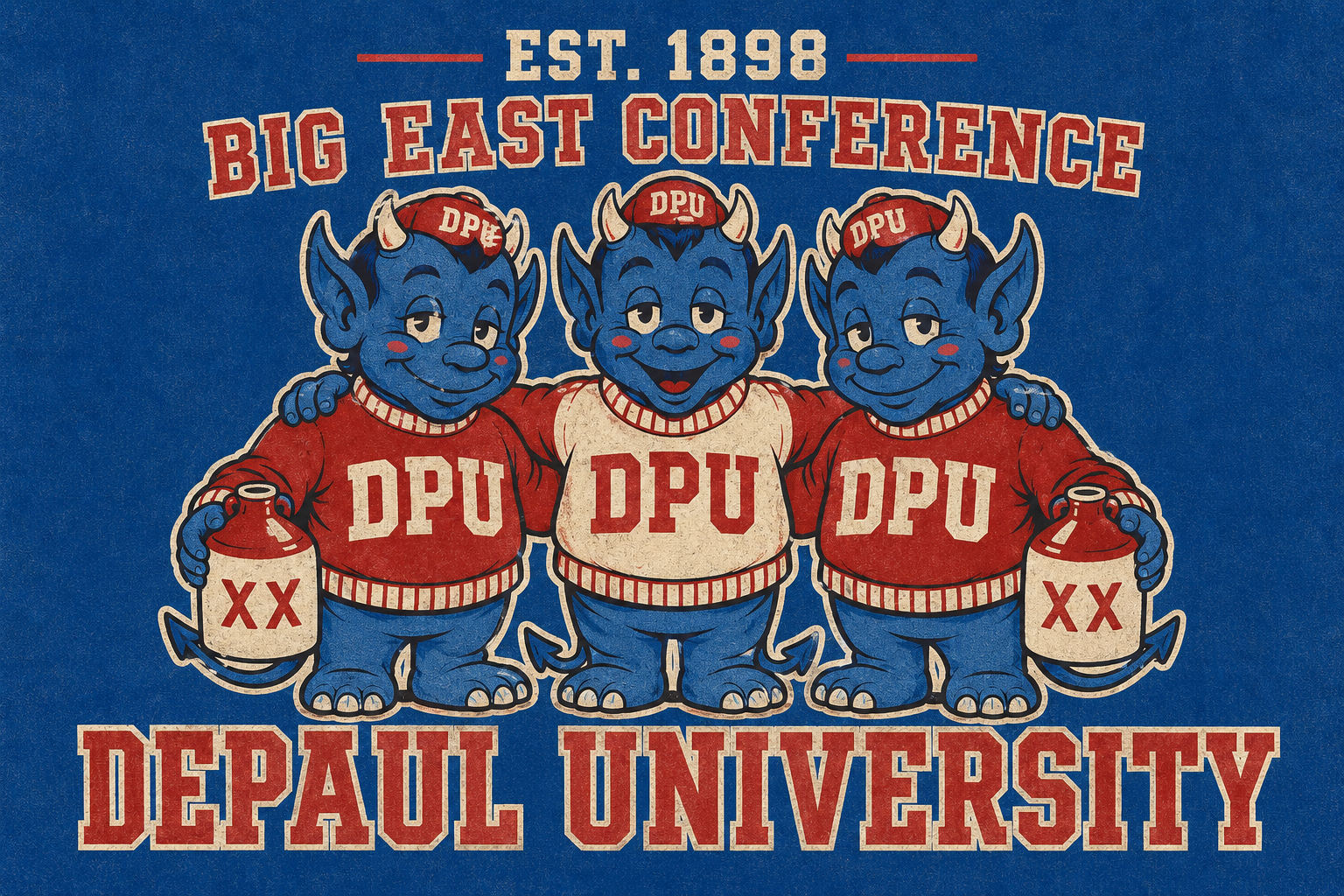 DePaul University Big East Conference Blue Demon Graphic