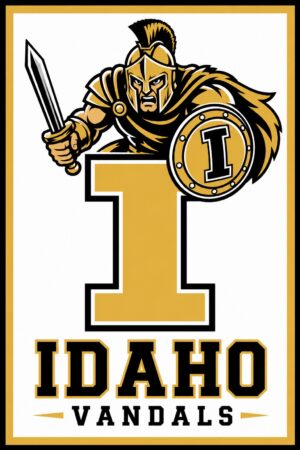 Idaho Vandals Knight and Logo Printed Wall Art