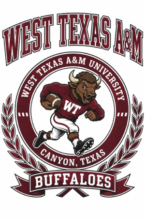 West Texas A&M Buffaloes Buffalo Graphic Print
