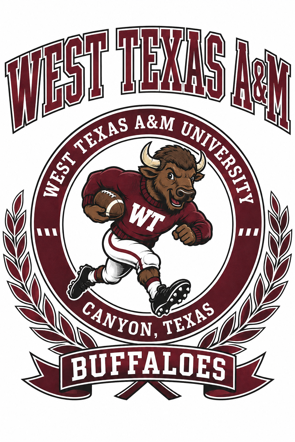West Texas A&M Buffaloes Buffalo Graphic Print